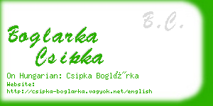 boglarka csipka business card